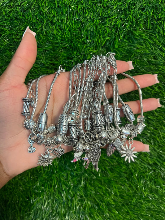 Basic Silver Charm Bracelets